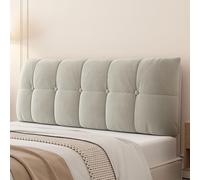 Headboard Pillow Bed Headboard Slipcover Soft Short Plush Upholstered Bed Headboard Cover Backrest Support Cushion Double Single Bed Head Board Protectors for Bedroom Décor(120X60X10cm,Light grey)