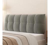 Headboard Pillow Bed Headboard Slipcover Soft Short Plush Upholstered Bed Headboard Cover Backrest Support Cushion Double Single Bed Head Board Protectors for Bedroom Décor(150X60X10cm,Dark grey)