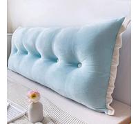Headboard Pillow Bed Rest Pillows Blue Twin 100Cm Wall Board Couch Cushion Double Bedside Cushion Large Backrest Removable Reading Wedge Upholstered For Bunk Bed Day Bed
