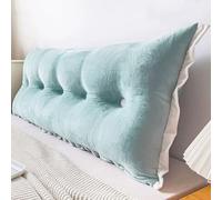 Headboard Pillow Bed Rest Pillows Green Twin 100Cm Wall Board Couch Cushion Double Bedside Cushion Large Backrest Removable Reading Wedge Upholstered For Bunk Bed Day Bed