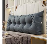 Headboard Pillow Bed Rest Pillows Long Bed Wedge Elevated Cushion Reading Large Bolster Day Bed Bench Dorm Support Backrest For Resting Sleeping Watching Tv Gray Twin 39" 100Cm