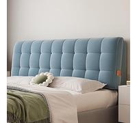 Headboard Pillow,King Size Wall Mounted Headboard Pillow, Blue Upholstered Wedge Backrest for Bed, Rectangle Reading Support Cushion, 79x23x4 In, Perfect for Comfort and Style