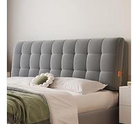 Headboard Pillow,King Size Wall Mounted Headboard Pillow, Gray Wedge Reading Pillow for Bedside Support, Upholstered Rectangle Backrest Bolster, 79x23x4 Inches