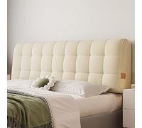 Headboard Pillow,Large Headboard Pillow - Wall Mounted Reading Wedge Pillow, Upholstered Bed Backrest Support for California King, Beige, 71x23x4 In - Perfect for Comfort & Style