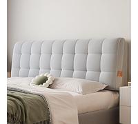 Headboard Pillow,Large Headboard Pillow - Wall Mounted Rectangle Wedge Pillow for Reading, Upholstered Bed Backrest & Bedside Bolster, Gray, 63x23x4 Inches - Perfect Bedroom Support