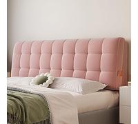 Headboard Pillow,Large Pink Headboard Pillow - Wall Mounted Rectangle Wedge Reading Pillow, Upholstered Bed Backrest Support, Full Size 47.2x23x2 Inches, Ideal for Bedside Comfort