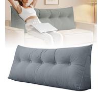 Headboard Pillow,Triangular Headboard Pillow,HeadBoard Backrest Wedge Cushion,with Removable Cover,for Sitting Up, Reading & Sleeping