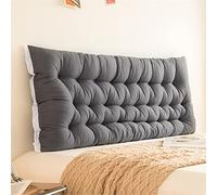 Headboard Pillow Upholstered Wall Mounted Headboard Dorm Bed Large Bolster Headboard Positioning Support Reading Pillow Cushion,Gray,Queen/130 * 50cm