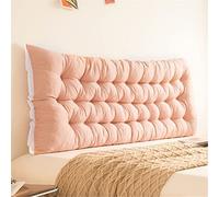 Headboard Pillow Upholstered Wall Mounted Headboard Dorm Bed Large Bolster Headboard Positioning Support Reading Pillow Cushion,Pink,Full/100 * 50cm