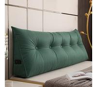 Headboard Pillow, Waterproof Upholstered Removable & Washable Triangular Cushion for Dorm or Day Bed, 23.6 Inch Portable Comfort, Soft Supportive Design