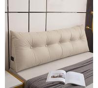 Headboard Pillow, Waterproof Upholstered Removable & Washable Triangular Cushion for Dorm or Day Bed, 23.6 Inch Portable Comfort, Soft Supportive Design