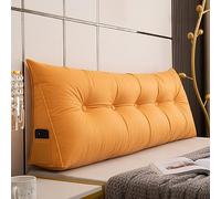 Headboard Pillow, Waterproof Upholstered Removable & Washable Triangular Cushion for Dorm or Day Bed, 23.6 Inch Portable Comfort, Soft Supportive Design