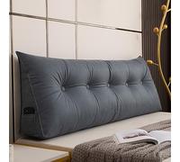Headboard Pillow, Waterproof Upholstered Removable & Washable Triangular Cushion for Dorm or Day Bed, 23.6 Inch Portable Comfort, Soft Supportive Design