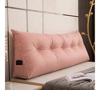 Headboard Pillow, Waterproof Upholstered Removable & Washable Triangular Cushion for Dorm or Day Bed, 23.6 Inch Portable Comfort, Soft Supportive Design