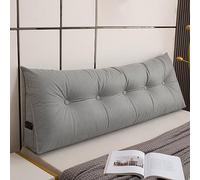 Headboard Pillow, Waterproof Upholstered Removable & Washable Triangular Cushion for Dorm or Day Bed, 23.6 Inch Portable Comfort, Soft Supportive Design