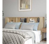 Headboard Slim Cabinet Wall-Mounted Sonoma Oak 220x18.5x104.5 cm Engineered Wood