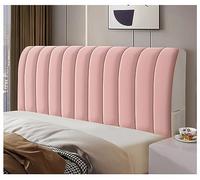 Headboard Slipcover, Bed Headboard Cover Protector Padded Velvet Dustproof Stretch Solid Color Quilted Bed Head Covers,For Twin Queen Full California King Size Beds,Pink,120x60cm