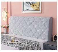 Headboard Slipcover For Twin Queen Full California King Size Beds, Bed Headboard Cover Protector Padded Velvet Dustproof Stretch Solid Color Quilted Bed Head Covers,Light Gray,160x65cm