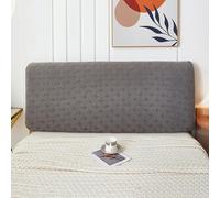 Headboard Slipcover for Upholstered/Leather/Wooden Headboards, Double Single Queen King Size Stretch Bed Head Cover 3D Jacquard Headboard Protector Dust-proof Cover Washable(220x60cm,Dark Gray)