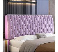 Headboard Slipcover, Full Dustproof Headboard Protector, Head Board Cover for Single/Double/King/Super King Size Bed, Washable(Size:190cm,Color:Purple)