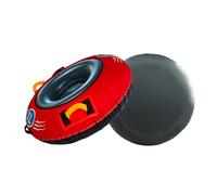 HEADBOARD Snow Tube, Super 110CM Inflatable Snow Sled for Adults, Thick 0.6Mm PVC Inflatable Snow Tube Float for Winter Outdoor Foldable Snow Ring,Red,95 * 95cm