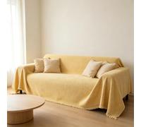 HEADBOARD Sofa Cover Blankets,Extra Large Sofa Protector,Washable Couch Covers for Dogs & Pets,Universal Slipcovers,Pet Friendly Couch Protector,Sectional Slipcovers (yellow,180X340CM)