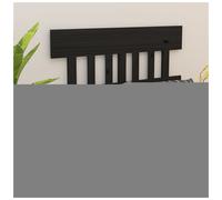 Headboard Solid Pine Black 123.5x81cm Classic Slatted Wooden Bed Headboard Panel