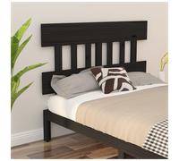 Headboard Solid Pine Black 143.5x81 cm Slim 3cm Minimalist Wooden Backboard Cozy
