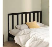 Headboard Solid Pine Black 166x100cm Slim Matte Wooden Bed Backboard Easy-mount