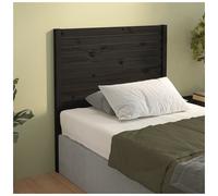 Headboard Solid Pine Black 96x100cm Slim Modern Wall-Mount Sturdy Support Easy.