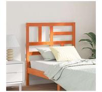 Headboard Solid Pine Brown 80.5 x 104 cm Slim 4cm Minimal Design Fits