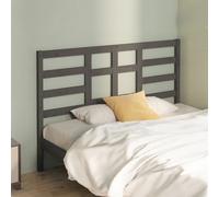 Vidaxl Bed Headboard Grey 146X4X104 Cm Solid Wood Pine, Grey
