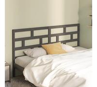 Headboard Solid Pine Grey 206x4x100cm Rustic Untreated Wood Bed Panel QueenSize