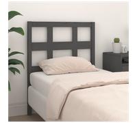 Headboard Solid Pine Grey 95.5x100 cm Easy-Mount Contemporary Profile Sturdy Fit
