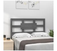 Headboard Solid Pine Grey 95.5x100cm Smooth Sanded Wall-Mount Universal Bed-Fit
