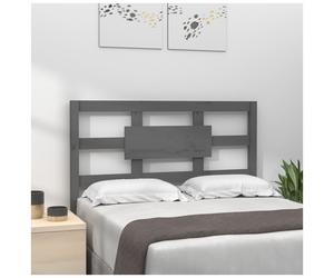 Headboard Solid Pine Grey 95.5x100cm Smooth Sanded Wall-Mount Universal Bed-Fit