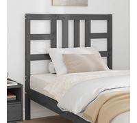 Headboard Solid Pine Grey 96x100 cm Easy Mount Timeless Wooden Bed Back Support