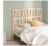 Headboard Solid Pine Natural 146x100cm Rustic Panel Pre-Drilled Sturdy Mounting