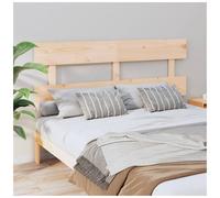 Headboard Solid Pine Natural 154x81cm Rustic Wooden 3cm Thick Slim Smooth Grain