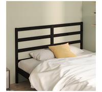 Headboard Solid Pine Slatted Black 126x100 cm. Easy Mount Rustic Modern Durable