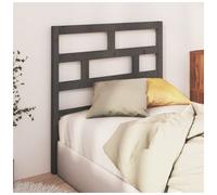 Headboard Solid Pine Slatted Grey 100x4x96 cm Pre-finished Rustic Bedroom Design