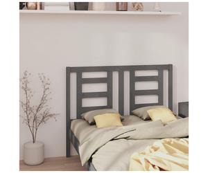 Headboard Solid Pine Slatted Grey 126x100cm Wooden Bed Panel Modern Durable Slim