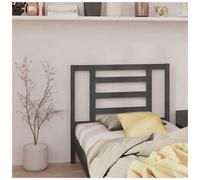 Headboard Solid Pine Slatted Grey 96x100cm Easy Mount Rustic Modern Bed Comfort