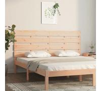 Headboard Solid Pine Slatted Natural 160x80cm Rustic Untreated Wooden Bed Panel