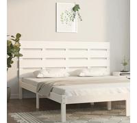 Headboard Solid Pine Slatted White 180x80 cm Rustic Modern Bed Backrest Support
