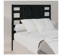 Headboard Solid Pine Slim Black 96x100 cm Matte Classic Easy-Mount Bed Frame Fit