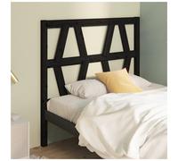 Headboard Solid Pine Slim Black 96x100 cm Modern Minimal Wall-Mount Easy-Install