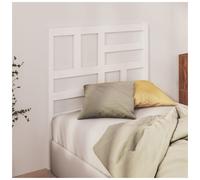 Headboard Solid Pine White 106x104 cm Slim Minimalist Bedroom Panel Easy Install