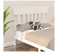 Headboard Solid Pine White 123.5x3x81 cm Slim Low Profile Panel Rustic Painted