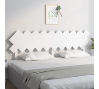 Headboard Solid Pine White 196x80.5cm Slim Painted Panel Bed Back Easy Mounting